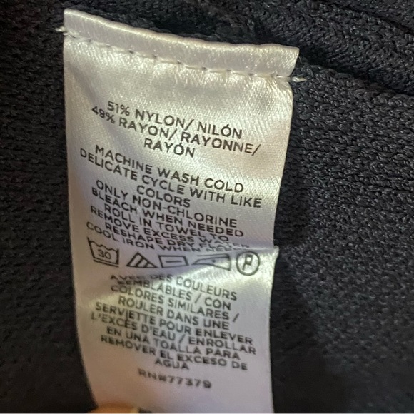 Ann Taylor Navy Slim Sweater Blazer - Picture 3 of 7